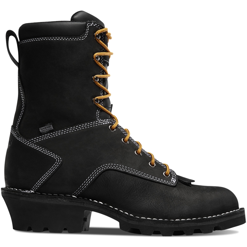 Black Danner Danner Logger Men's Work Boots | MGUJXVP-98