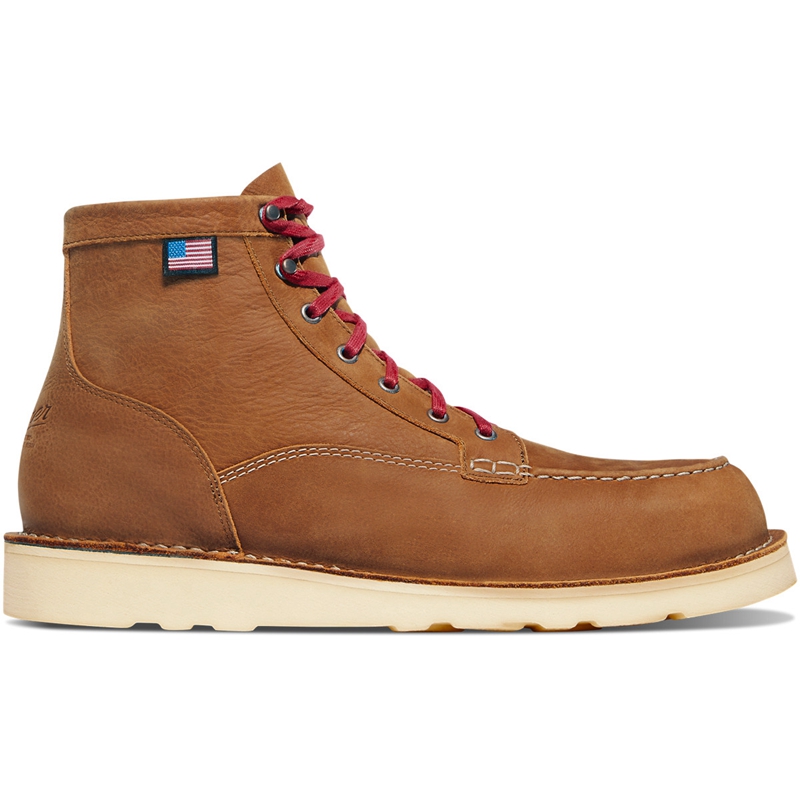 Brown Danner Bull Run Lux Men's Work Boots | MJORCTA-85