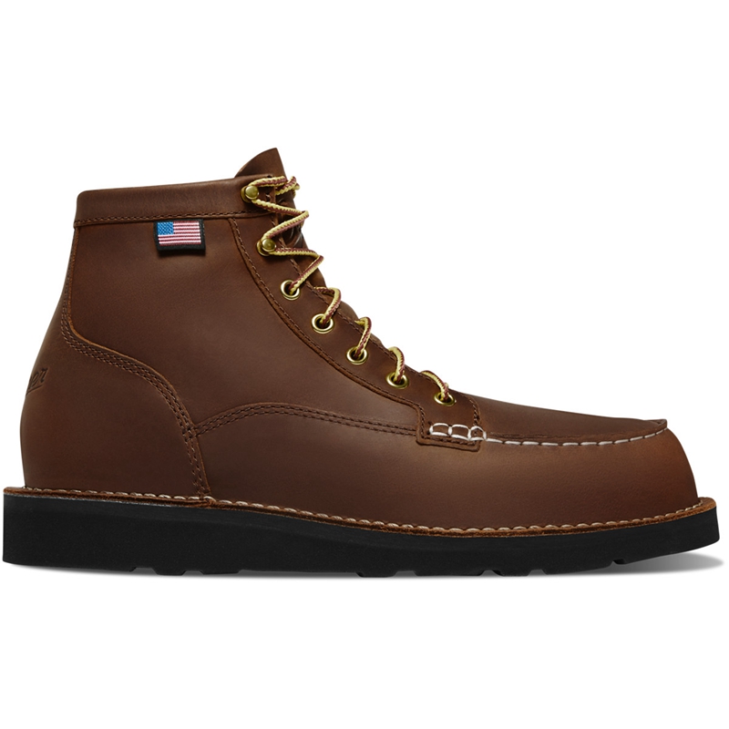 Brown Danner Bull Run Moc Toe Men's Hunting Boots | UMKSPIZ-18