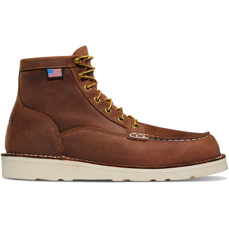 Brown Danner Bull Run Moc Toe Men's Work Boots | AEVZOHR-70