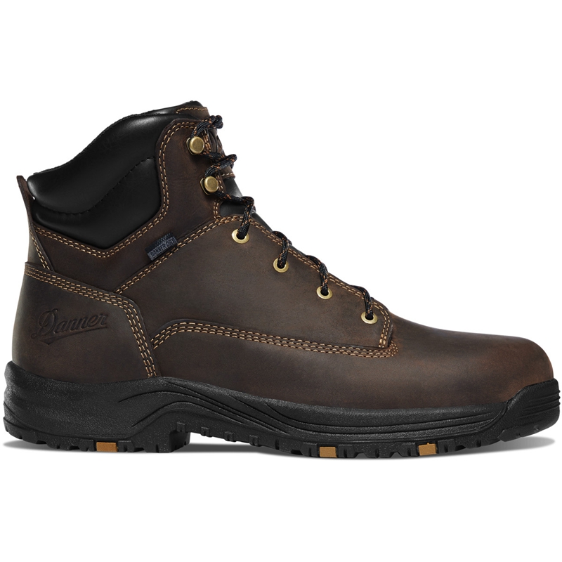 Brown Danner Caliper Men's Work Boots | PEXLDMY-95