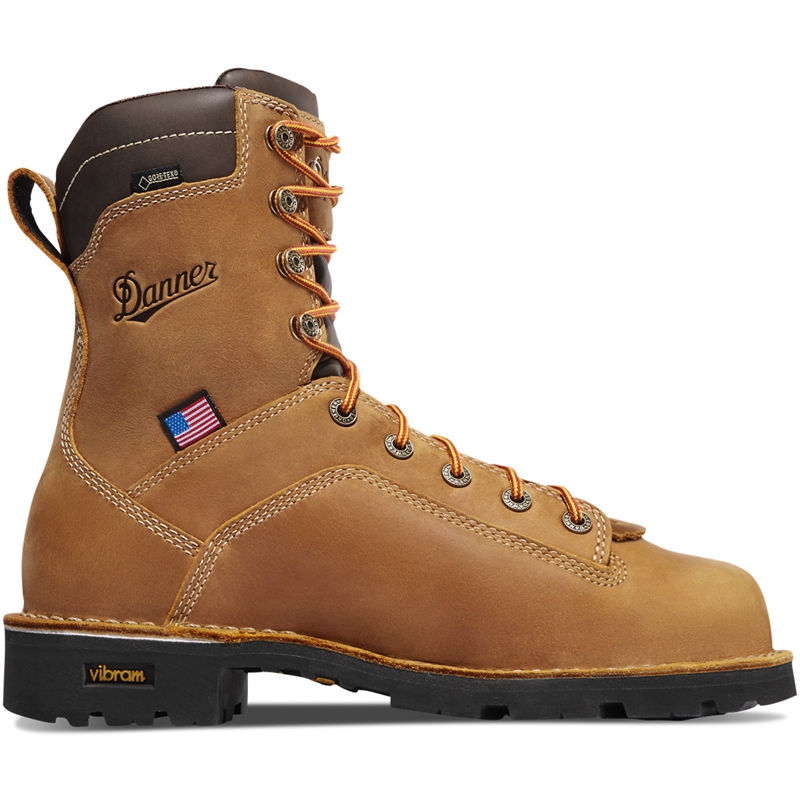 Brown Danner Quarry USA Men's Work Boots | AXTLPFM-19