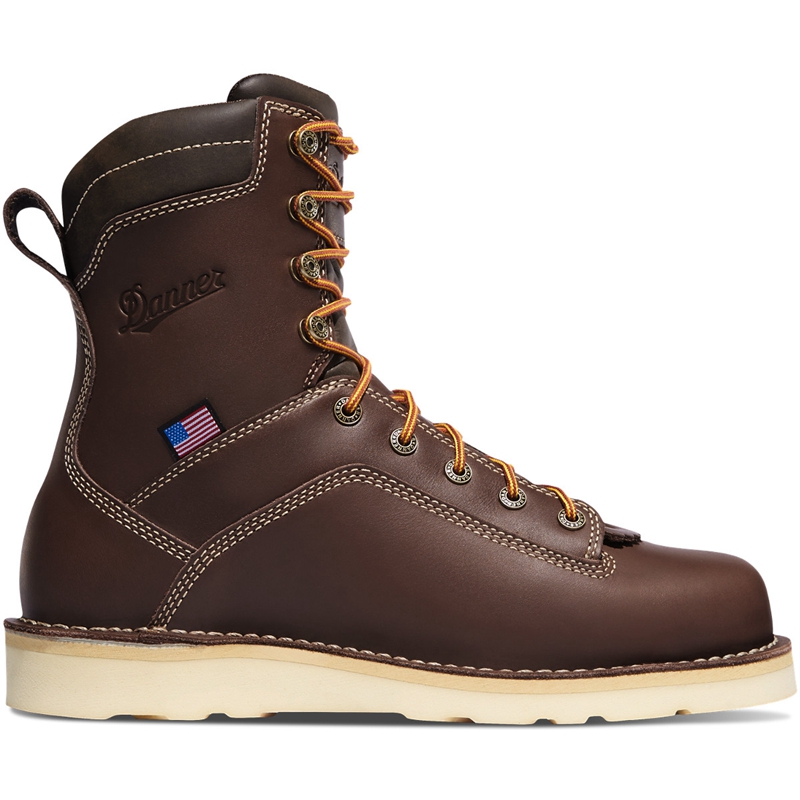 Brown Danner Quarry USA Men's Work Boots | FQIHYGT-16