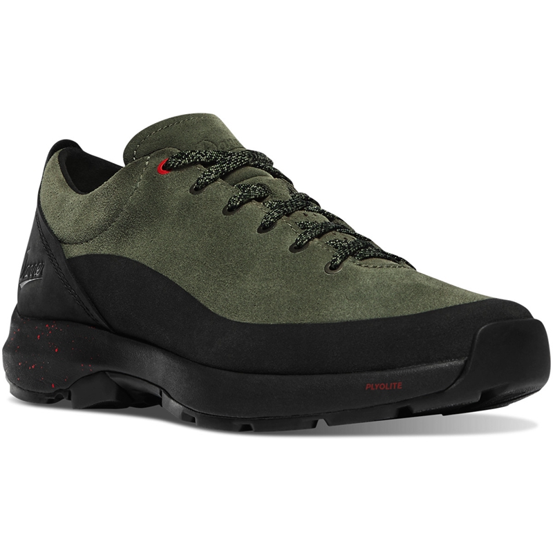 Black Danner Caprine Low Suede Men's Hiking Boots | KYJHBSO-72