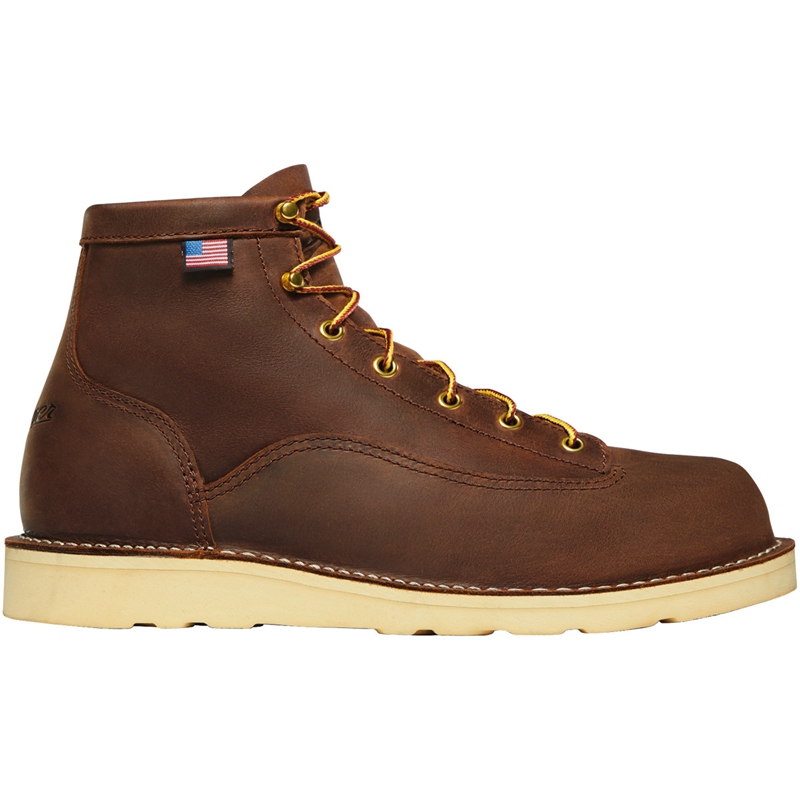 Brown Danner Bull Run Men\'s Work Boots | RHSCNQP-79