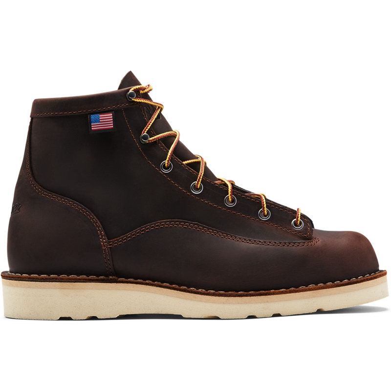 Brown Danner Bull Run Men\'s Work Boots | VLZPBHK-94