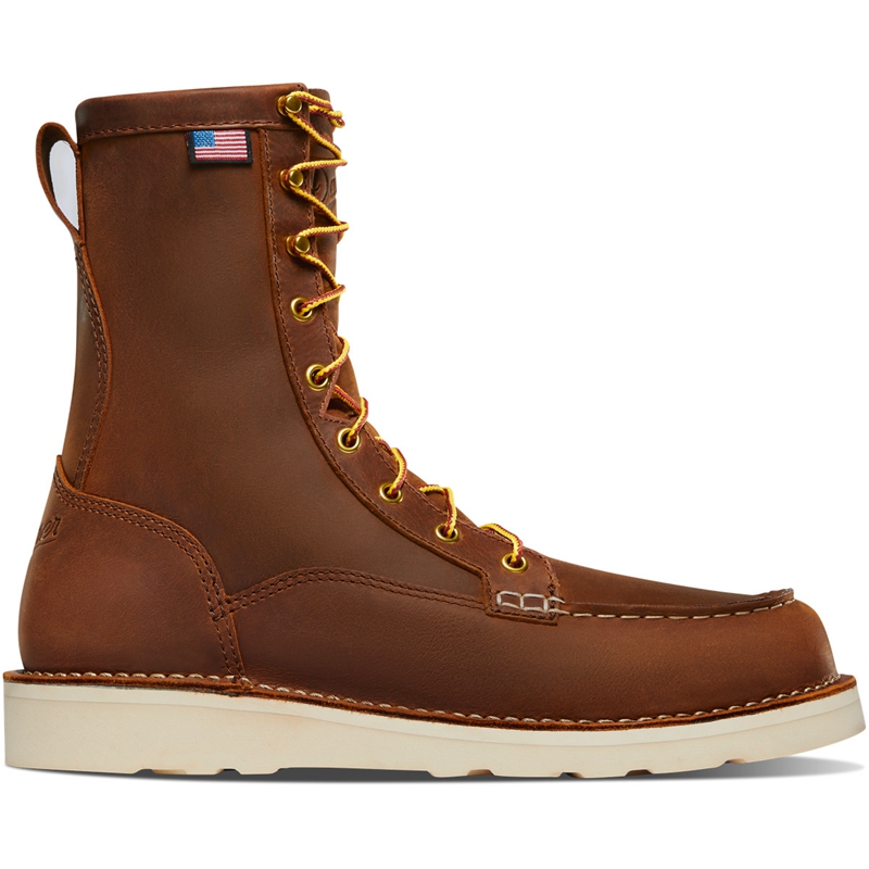 Brown Danner Bull Run Moc Toe Men\'s Work Boots | VEXCNWS-21