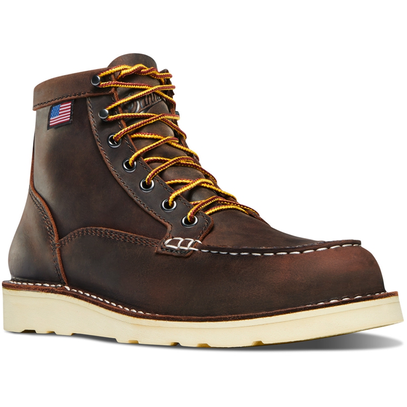 Brown Danner Bull Run Moc Toe Women's Work Boots | UFTWBAO-81