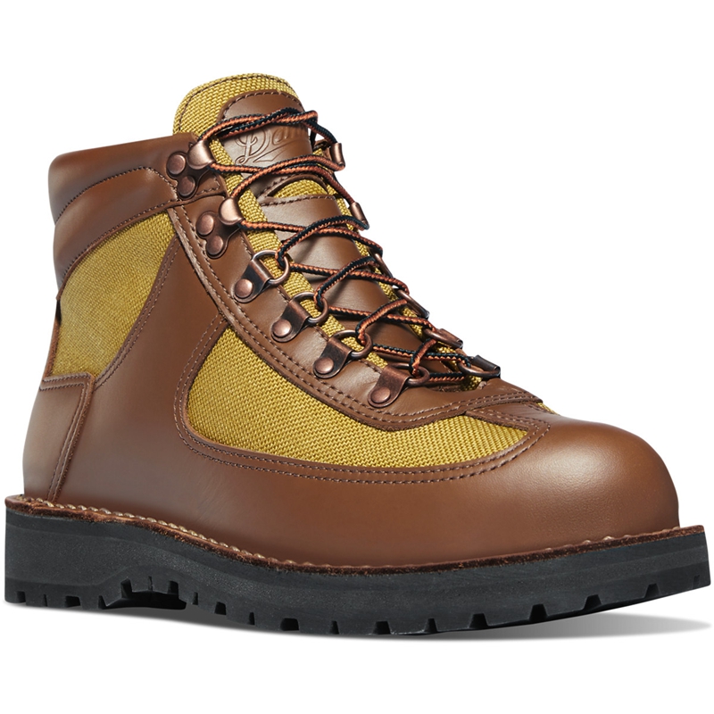 Brown Danner Feather Light Men's Hiking Boots | VFNKWUR-07