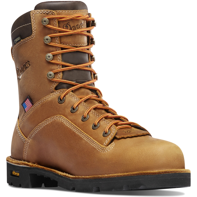 Brown Danner Quarry USA Men's Work Boots | AXTLPFM-19