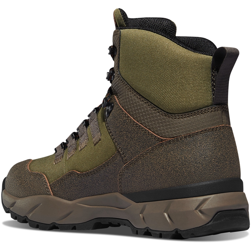 Brown / Olive Danner Vital Trail Men's Hiking Boots | QYDPCRB-75