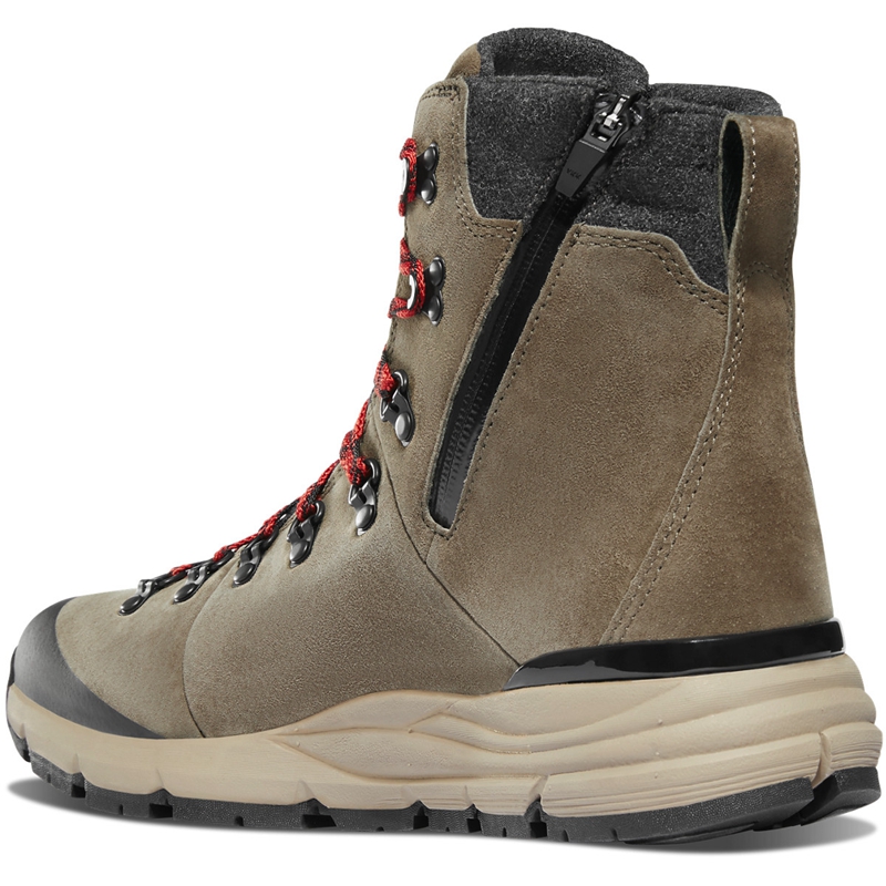 Brown / Red Danner Arctic 600 Side-Zip Men's Hiking Boots | IVPCXRZ-52