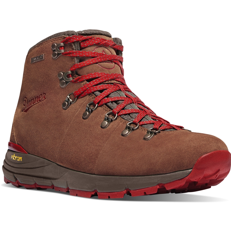 Brown / Red Danner Mountain 600 Men's Hiking Boots | OYAQNCZ-13