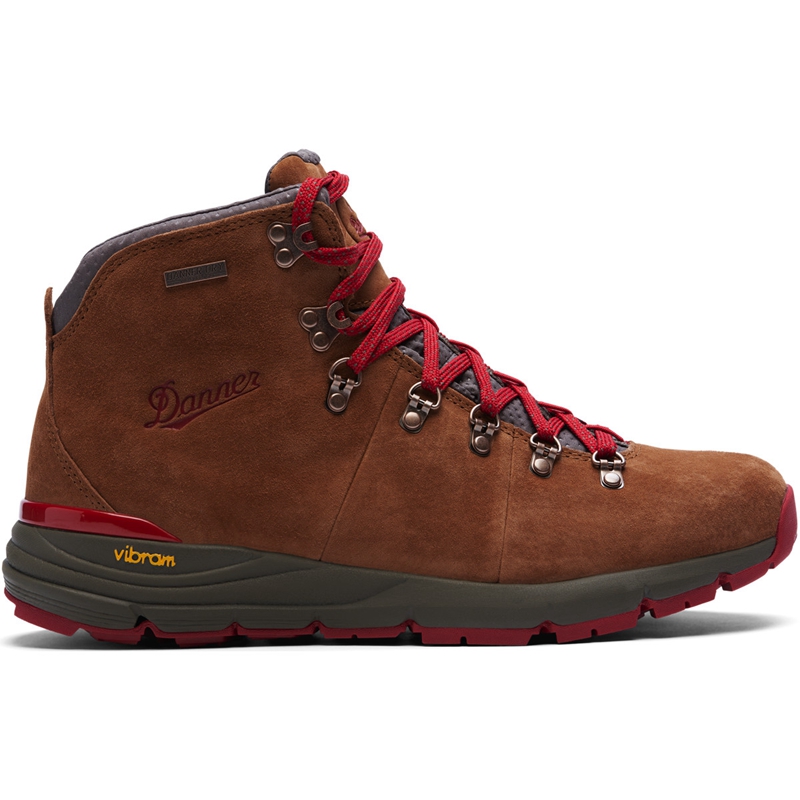 Brown / Red Danner Mountain 600 Men\'s Hiking Boots | OYAQNCZ-13