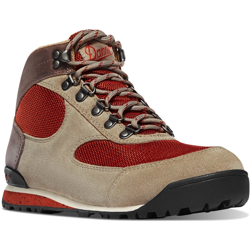 Grey / Red Danner Jag Dry Weather Women's Hiking Boots | GWARJIN-87