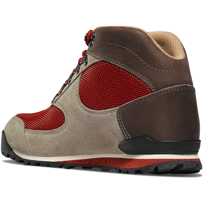 Grey / Red Danner Jag Dry Weather Women's Hiking Boots | GWARJIN-87